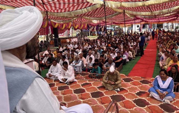 A preacher enlightening gathering in Bari Brahmana on Thursday.