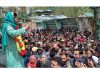 PDP President and former Chief Minister Mehbooba Mufti addressing a gathering at Kond in Kulgam district. -Excelsior/Sajad Dar