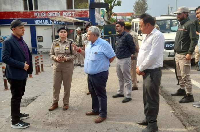 General Observer Rahul Ranjan Mahiwal during visit to Katra on Wednesday.