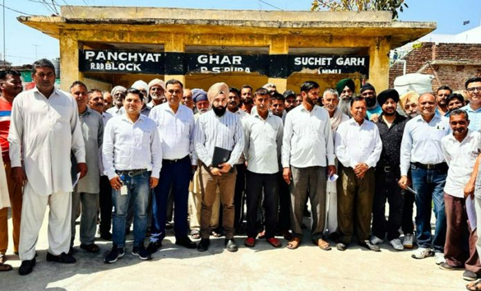 Basmati producers from Suchetgarh decision during a programme organised in Jammu on Tuesday.