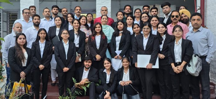 Director ACB Shakti Pathak with students of JU Law School and others at the conclusion of month -long internship programme.