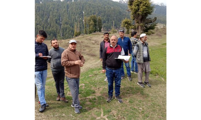 Director Horticulture Chaman Lal Sharma during visit to Bani.