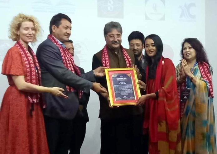 Mushtaaque Ali Ahmad Khan along with other jury members at Nepal Cultural International Film Festival held in Kathmandu.