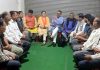 Senior BJP leader Sanjay Baru along with Convenors, Booth Presidents from Kalakote-Sunderbani attending meeting on Friday.