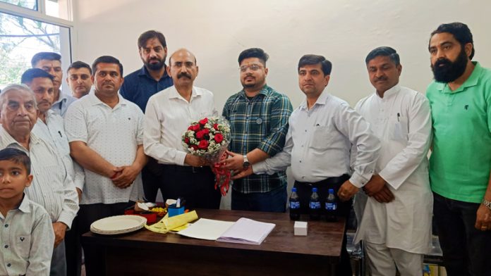 Dignitaries during the inauguration of OPD center of Nirman Healthcare Hospital in Akhnoor.