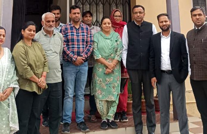 Secretary of District Legal Service Authority along with others during visit to One Stop Centre in Rajouri.