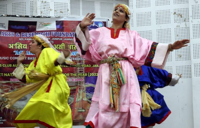 Artists performing during a musical concert at Jammu