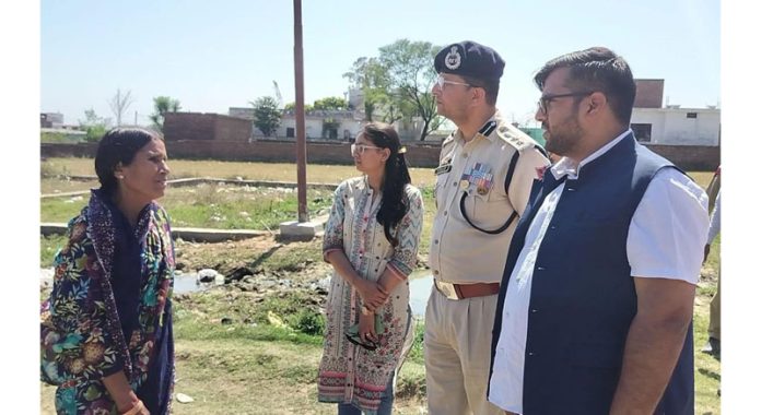 DC Samba Abhishek Sharma during visit to GHS Meen Sarkar.C