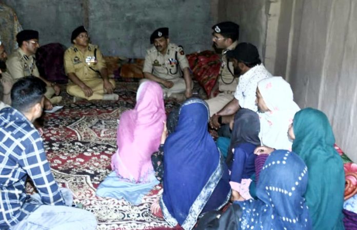 DGP RR Swain during his visit to martyr’s home.