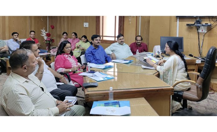 BOPEE Chairperson chairing a meeting in Jammu.