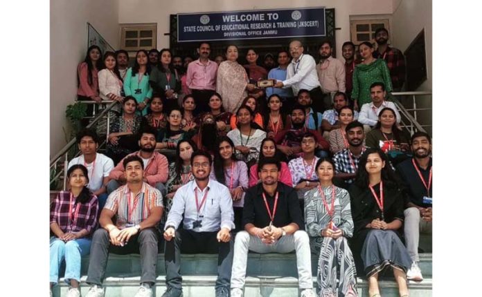 CUJ students during visit to SCERT Jammu.