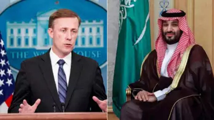 US national security adviser, Saudi Arabia's crown prince meet to discuss 'semi-final' security deal