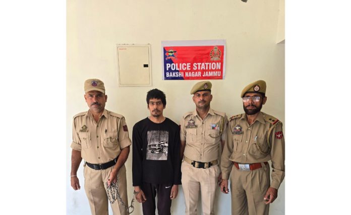 Murder accused in the custody of Bakshi Nagar police station.