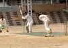 Batsman playing a shot during a match at Parade Ground, Jammu.—Excelsior/Rakesh