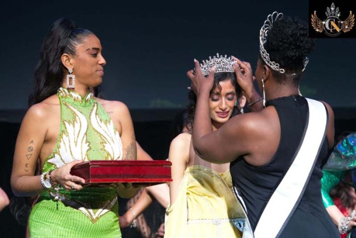 Kathua girl Sonam Mehta being crowned as runner up in a beauty pageant at Toronto Canada.