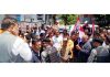 Apni Party president, Altaf Bukhari addressing public rally in Anantnag on Thursday.