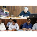 DDC Reasi Vishesh Mahajan chairing a meeting on Wednesday.