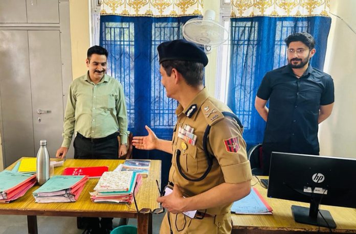 DGP RR Swain interacting with officials of SIA Jammu on Wednesday.