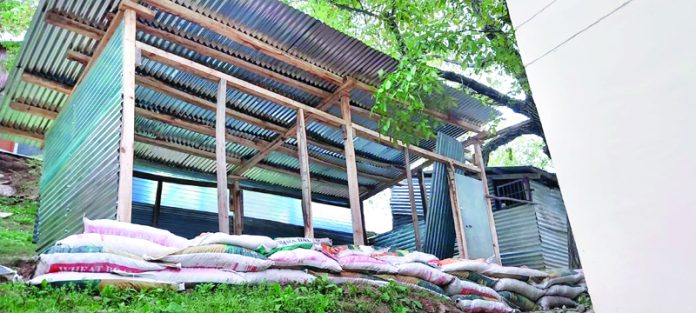 Temporary shed for students at GMS Dargam -Excelsior/Aabid Nabi