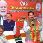 Union Minister Dr. Jitendra Singh addressing BJP workers' meeting at Howrah in Kolkata on Wednesday.