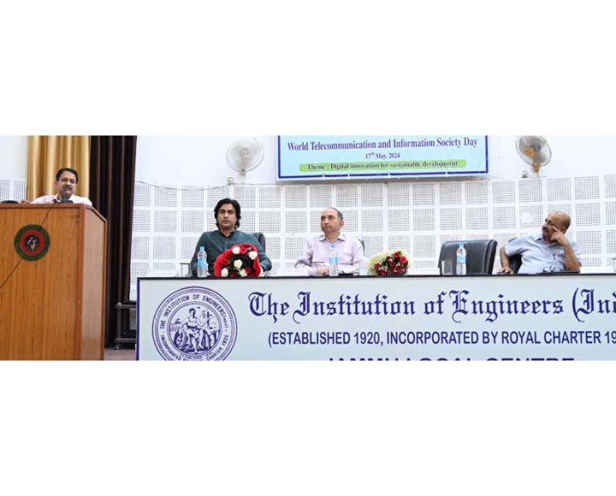 A speaker delivering lecture at Institution of Engineers on Friday.