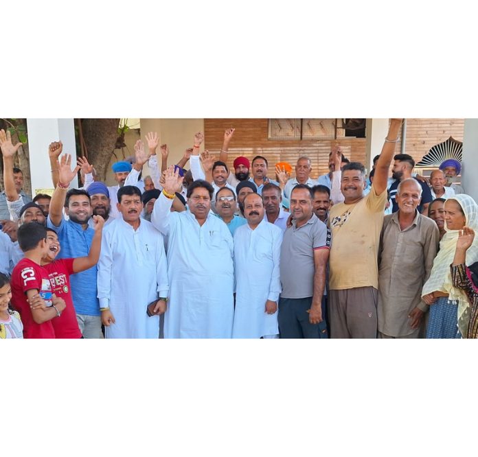 Senior Cong leader Raman Bhalla during meeting in Jammu.