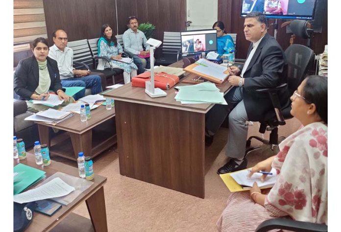 Principal District & Sessions Judge Adnan Sayeed chairing a meeting on Friday.