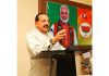 Union Minister Dr. Jitendra Singh speaking during the BJP election campaign at Kolkata.