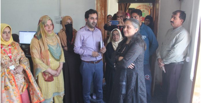 Commissioner Secretary SWD, Sheetal Nanda during visit to SANKALP-Hub in Srinagar.