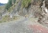 A view of incomplete Kirchi-Seoj Dhar road.