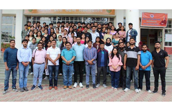 SMVDU students during their visit to Central University of Himachal Pradesh.