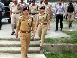 DGP RR Swain during visit to PHQ Shopian on Sunday.