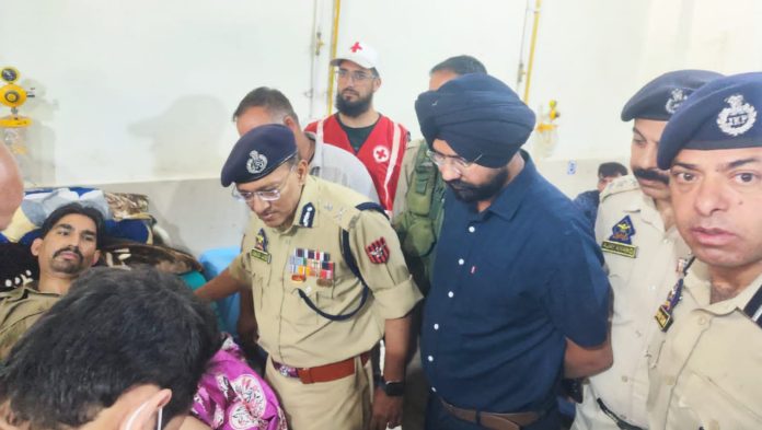 ADGP Jammu, DC Doda Meet Policeman Injured In J&K's Gandoh Encounter