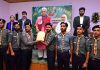 LG Manoj Sinha presenting certificates to Scouts & Guides at Sonamarg.