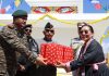 LG of Ladakh, Brigadier (Dr.) B.D Mishra felicitates family members of Col. Chewang Rinchen.