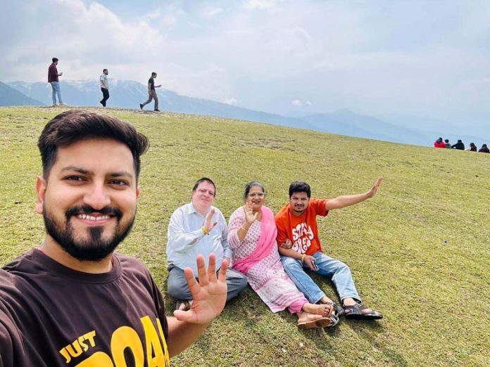 With mercury soaring high and breaking all previous records in plains, tourists enjoying refreshingly cool weather at famous tourist spot Padri meadow on Bhadarwah-Chamba interstate road. -Excelsior/Tilak Raj