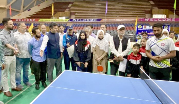 DC Srinagar, Bilal Mohi ud Din inaugurating Inter Zonal competitions in Chess and Table Tennis at Srinagar.