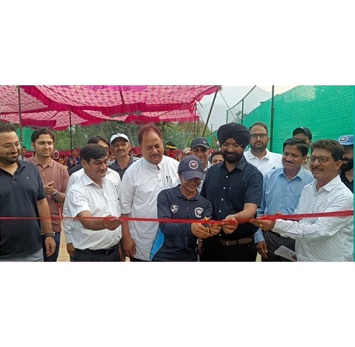 DC Doda Harvinder Singh inaugurating Chenab Sports Academy at Doda on Friday.