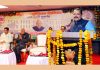 Union Minister Dr Jitendra Singh speaking, in the presence of Vice President of India Jagdish Dhankar, at the Golden Jubilee celebration of Central Electronics Limited (CEL) at Sahibabad on Wednesday.