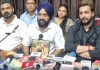 Ajit Singh, an event director along with others addressing a press conference at Jammu.