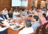 Chief Secretary Atal Dulloo chairing a meeting on Monday.