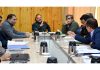 Advisor to LG Ladakh, Dr Pawan Kotwal chairing a meeting at Leh on Thursday.