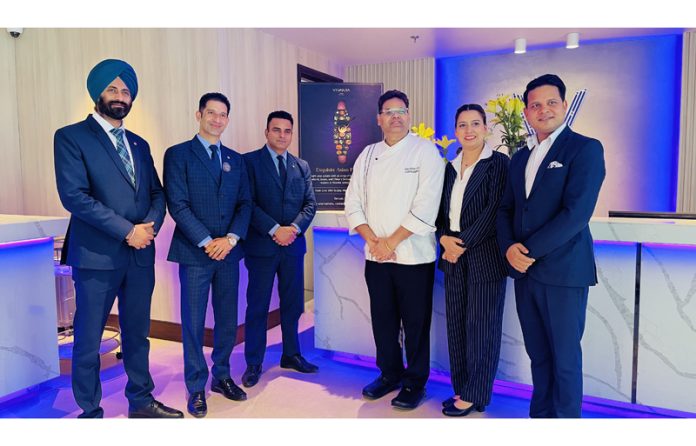 Chef Sudhin Gaikwad launching Asian Food Festival at Vivanta Jammu on Tuesday.