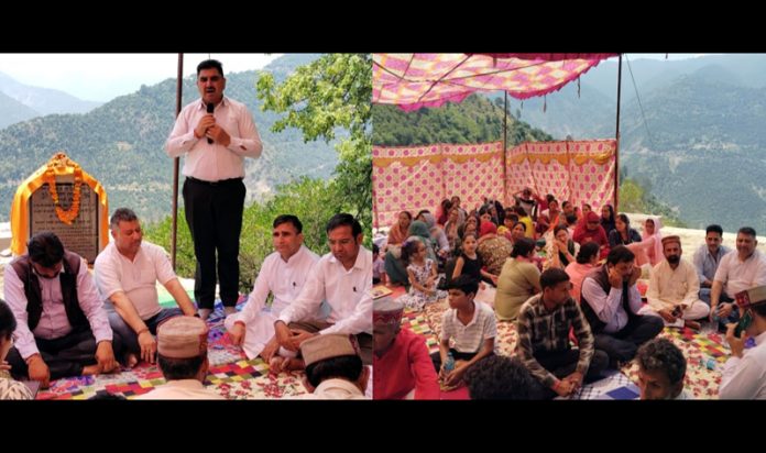 A gathering paying tribute to the victims of Chapnari massacre in Doda on Wednesday.