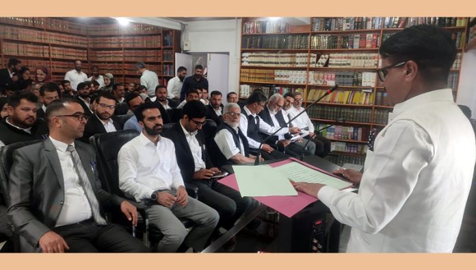 Training prog for advocates being held in Budgam court complex on Wednesday.