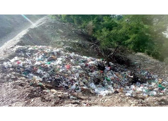 Garbage accumulation in Thannamandi.