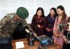 An army officer inaugurates Community Radio Station at Leh.