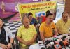 Members of Chhari Yatra Samiti Sudhmahadev at a press conference at Jammu on Thursday. —Excelsior/Rakesh