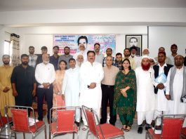 Members of Gujjar community during a function organised by Gojri Literary Society in Jammu on Sunday.