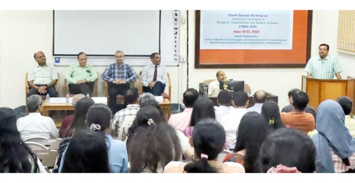 Prof. Rajendra Kumar Sharma, Vice-Chancellor of JUIT addressing a workshop on Thursday.